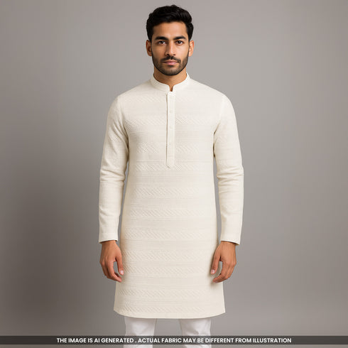 Dyeable Thread Sequins Embroidered Georgette Fabric-F3648